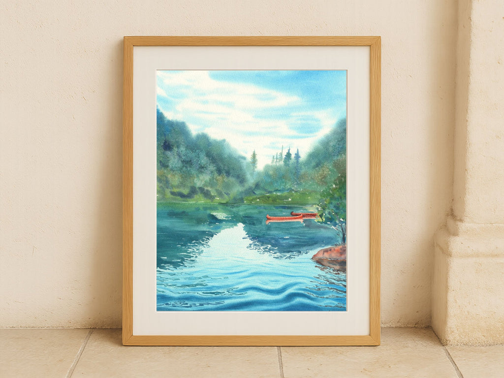 Lakeside, Italian Dolomites - Art Print