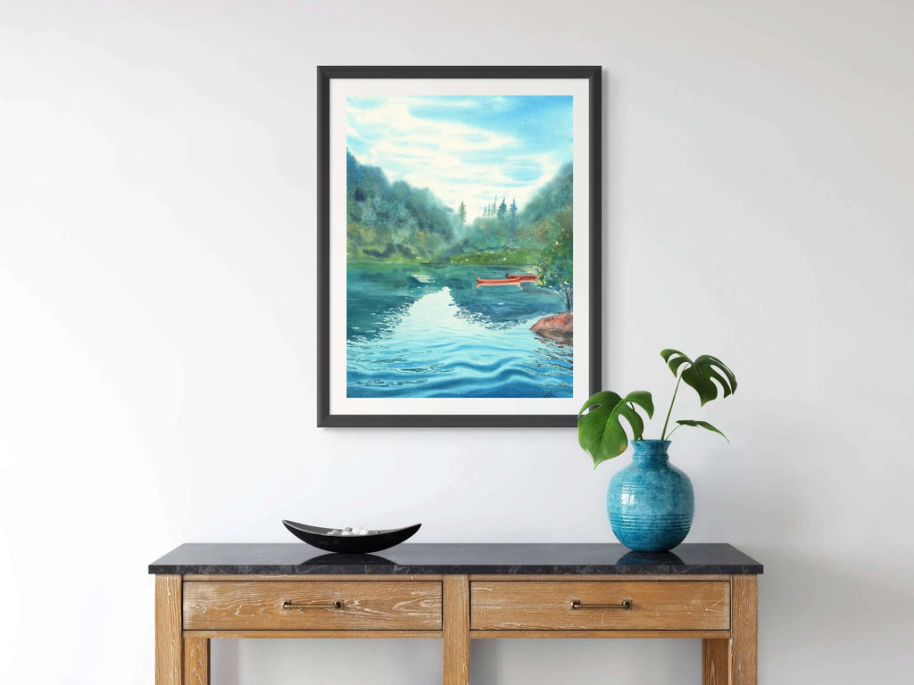 Lakeside, Italian Dolomites - Art Print