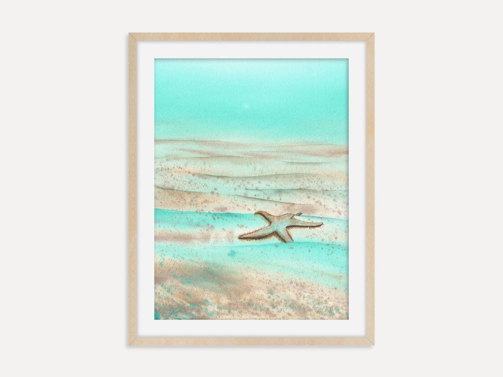 Mint Green Starfish - Art Print