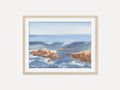 Ocean Waves with Rocks  - Art Print