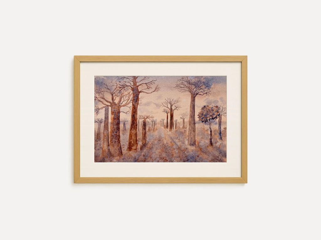 Baobab Trees - Original Watercolor Painting