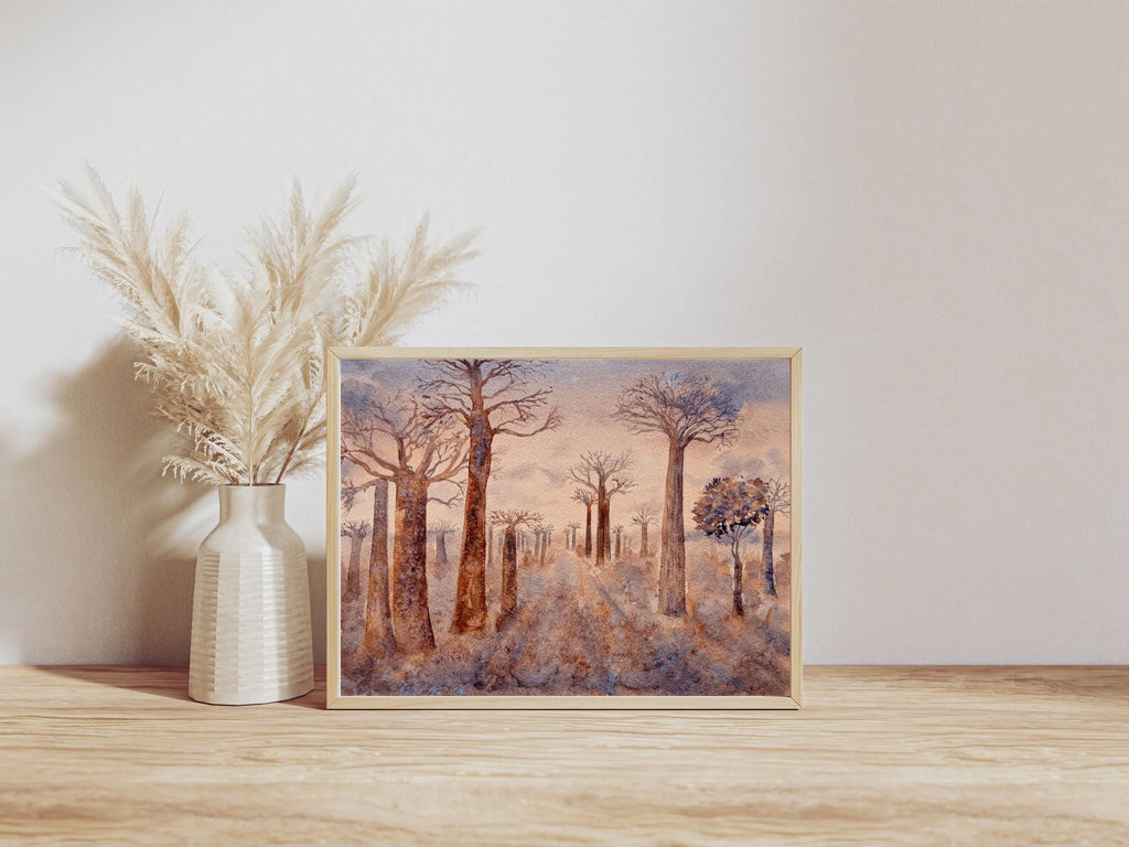 Baobab Trees - Original Watercolor Painting