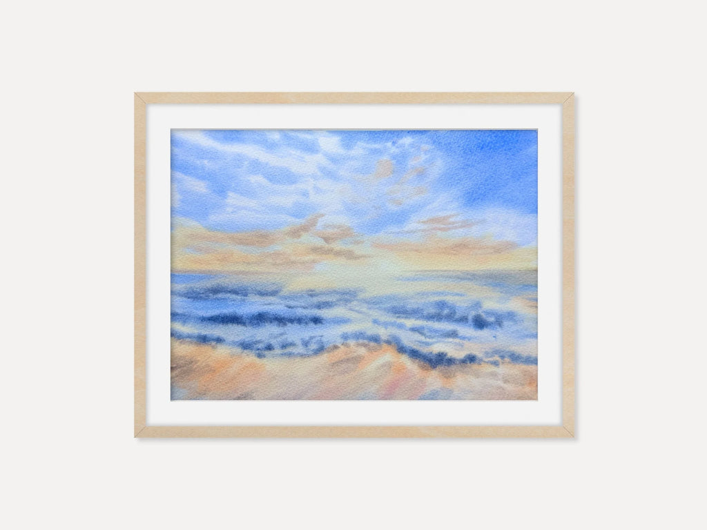 Sunrise Over The Sea - Original Watercolor Painting