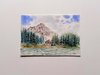 Mountain Cabin Landscape - Original Watercolor Paintings