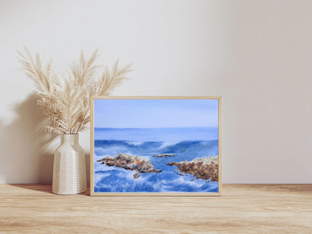 Rocky Seascape Adventures - Original Watercolor Painting