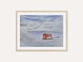 Wooden Cabin in The Snowy Mountains - Original Watercolor Paintings