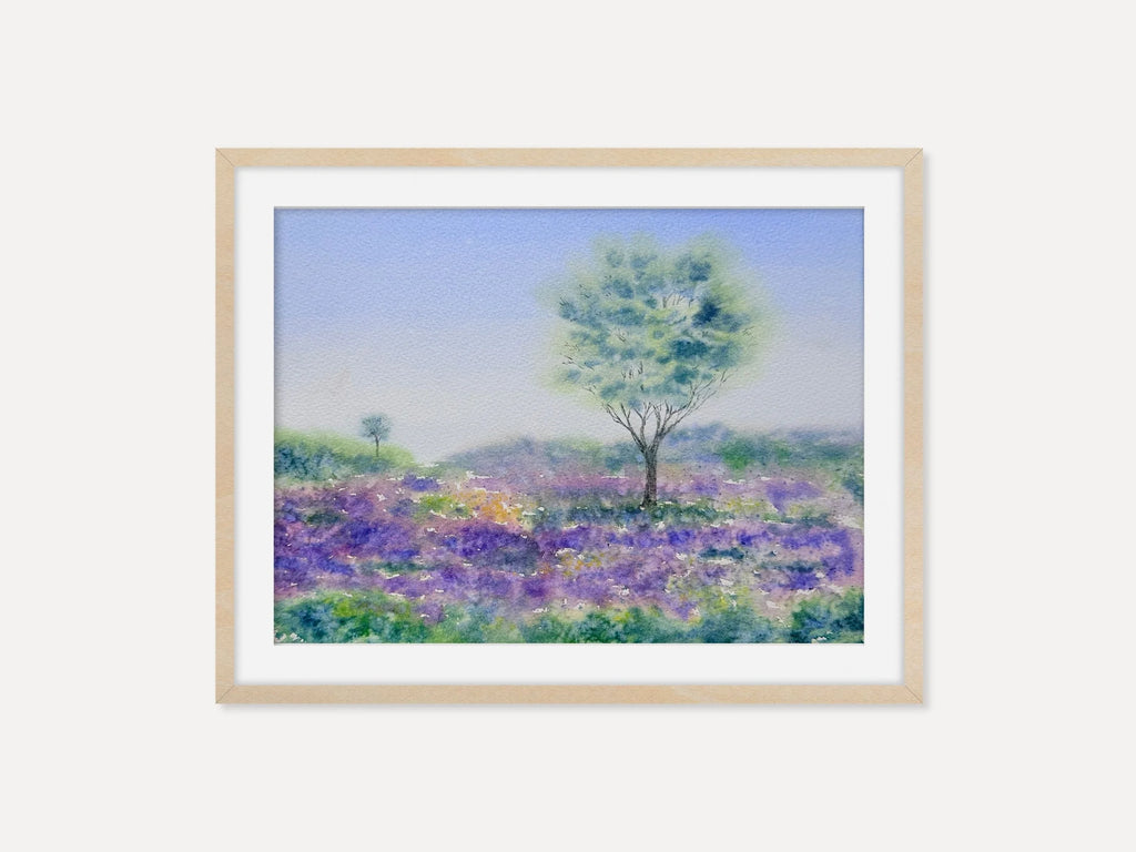 Wild Lavender Meadow - Original Watercolor Painting