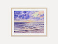 Vibrant Sunset on the Seashore - Original Watercolor Painting