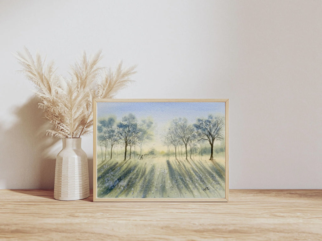 Morning in The Park - Original Watercolor Painting