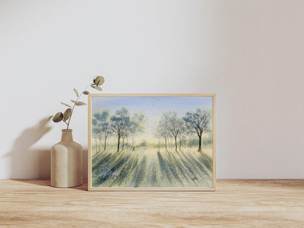 Morning in The Park - Original Watercolor Painting
