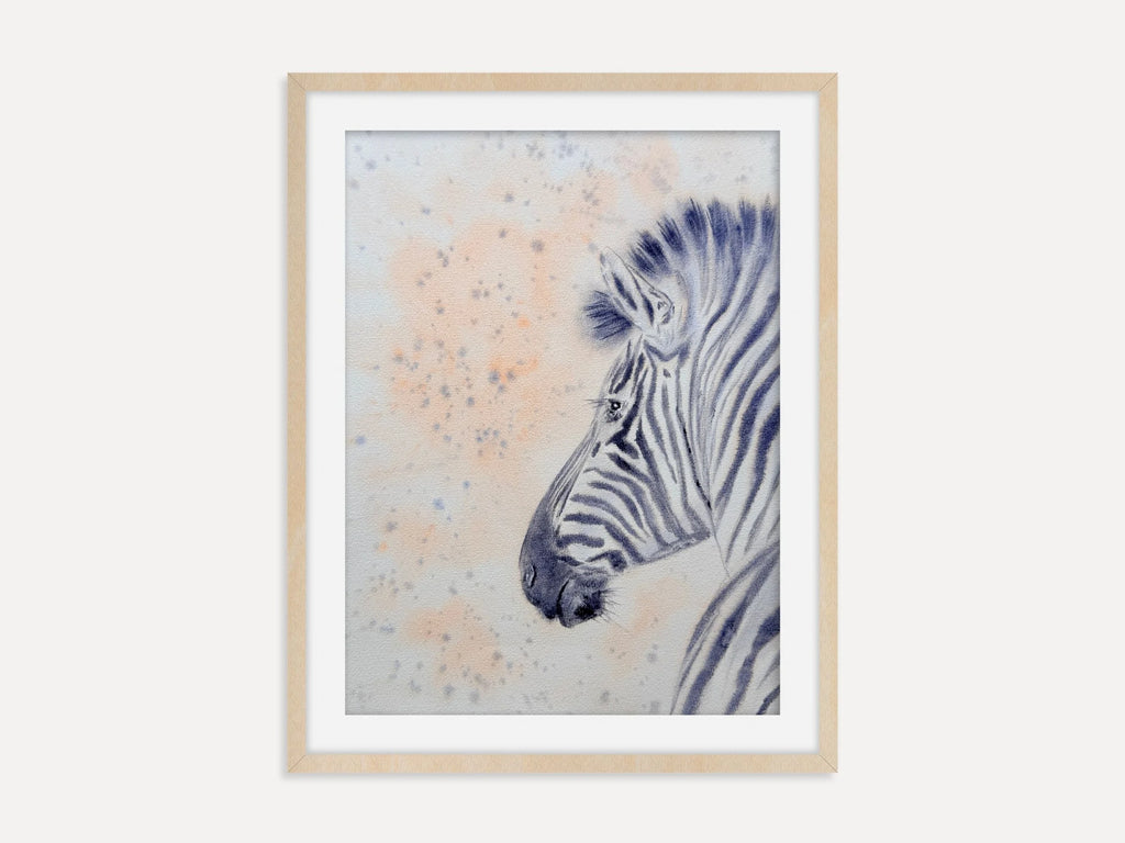 Zebra Portrait - Original Watercolor Paintings