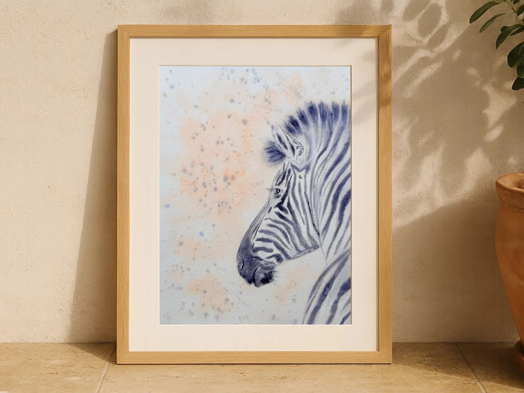 Zebra Portrait - Original Watercolor Paintings