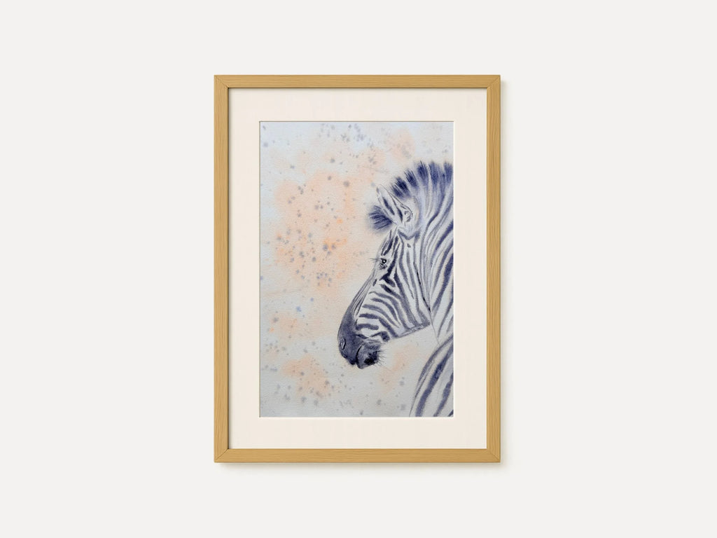 Zebra Portrait - Original Watercolor Paintings