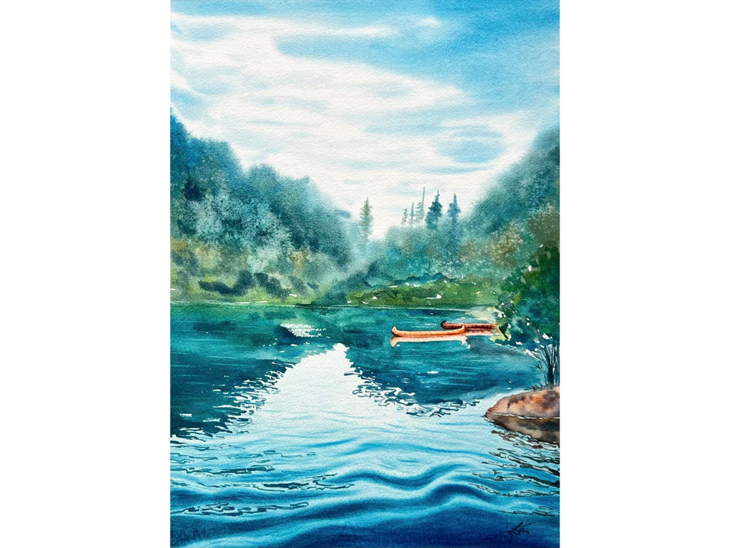 Lakeside - Original Watercolor Painting