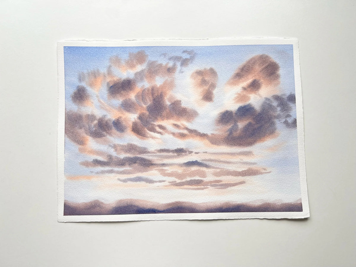 Peachy Dreams - Original Watercolor Painting