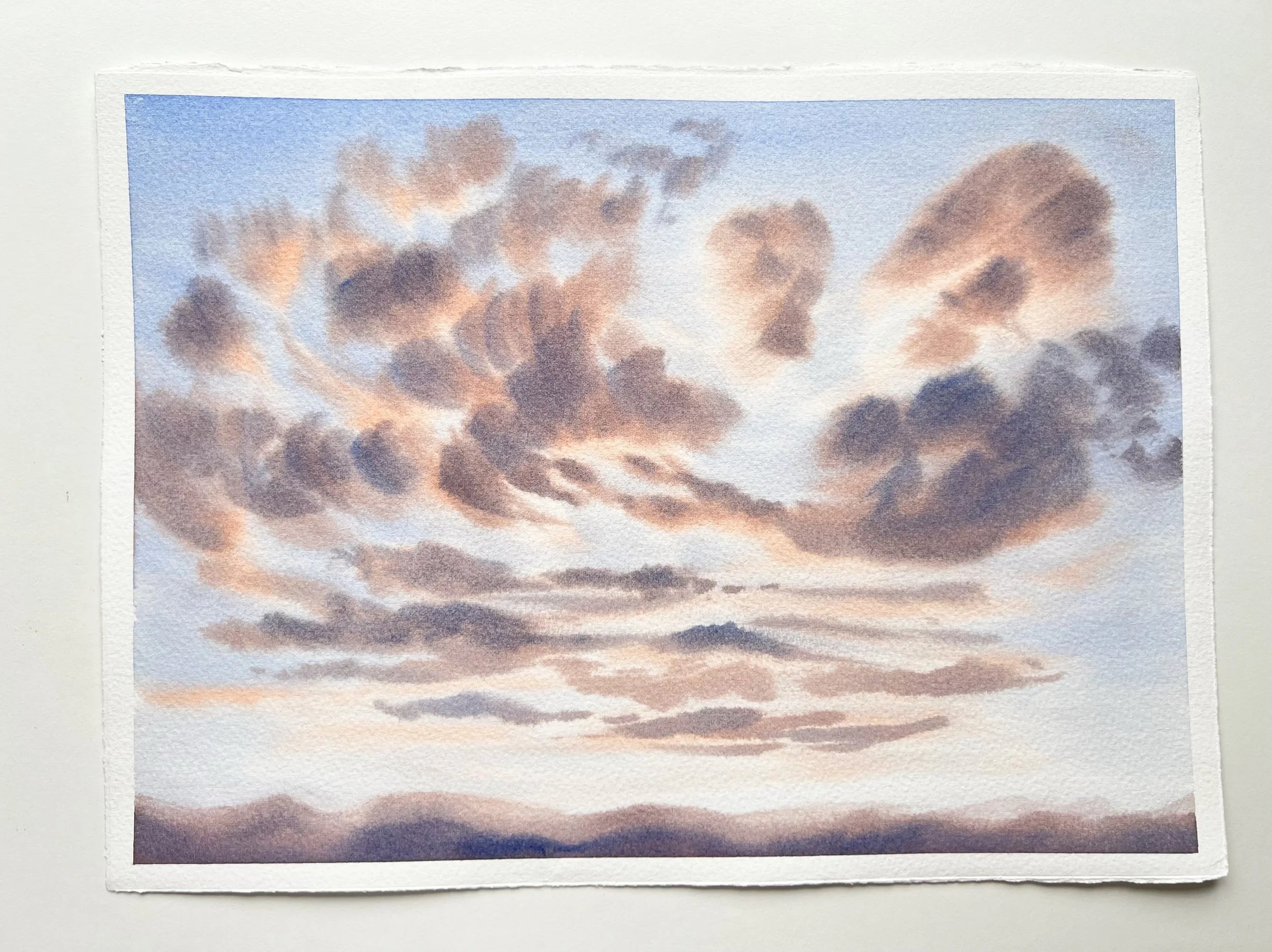 Peachy Dreams - Original Watercolor Painting