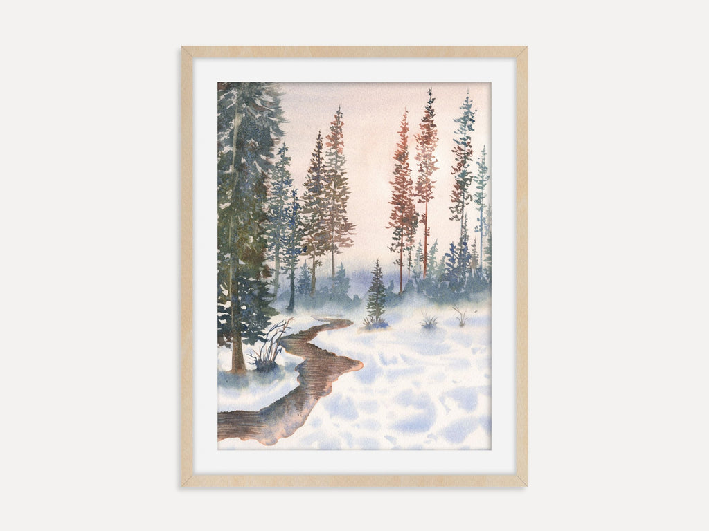 Landscape with Pine Trees - Art Print