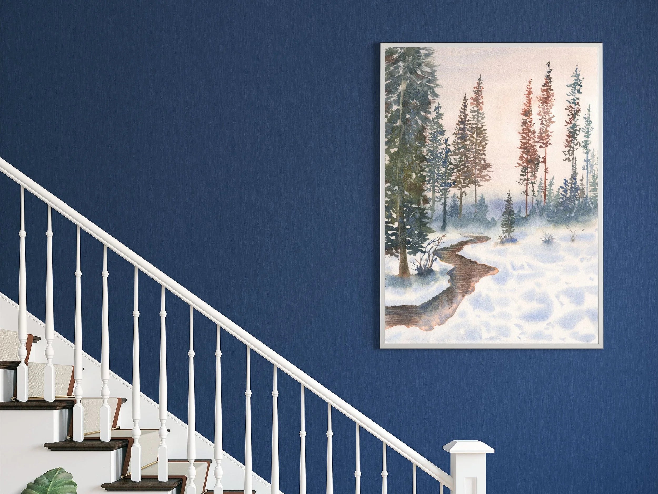 Landscape with Pine Trees - Art Print