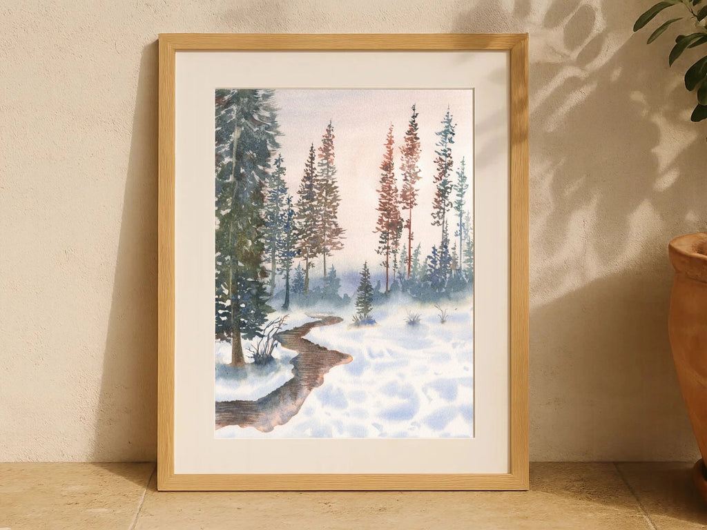 Landscape with Pine Trees - Art Print