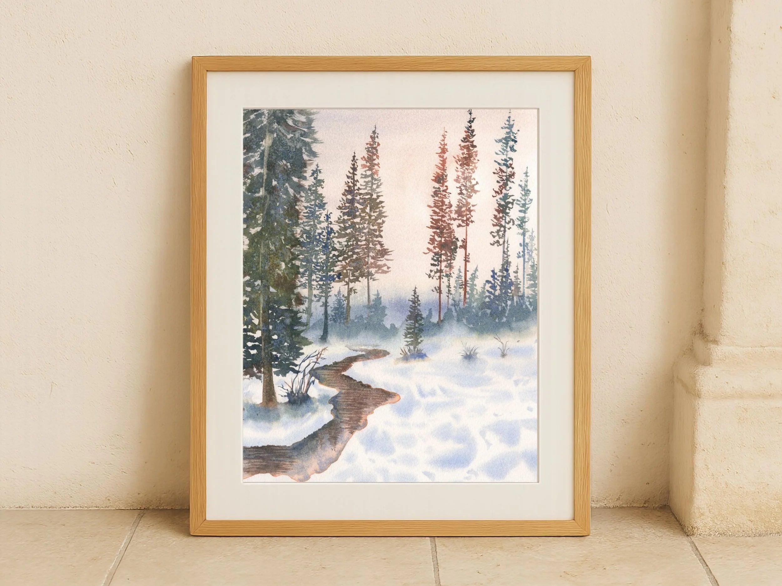 Landscape with Pine Trees - Art Print