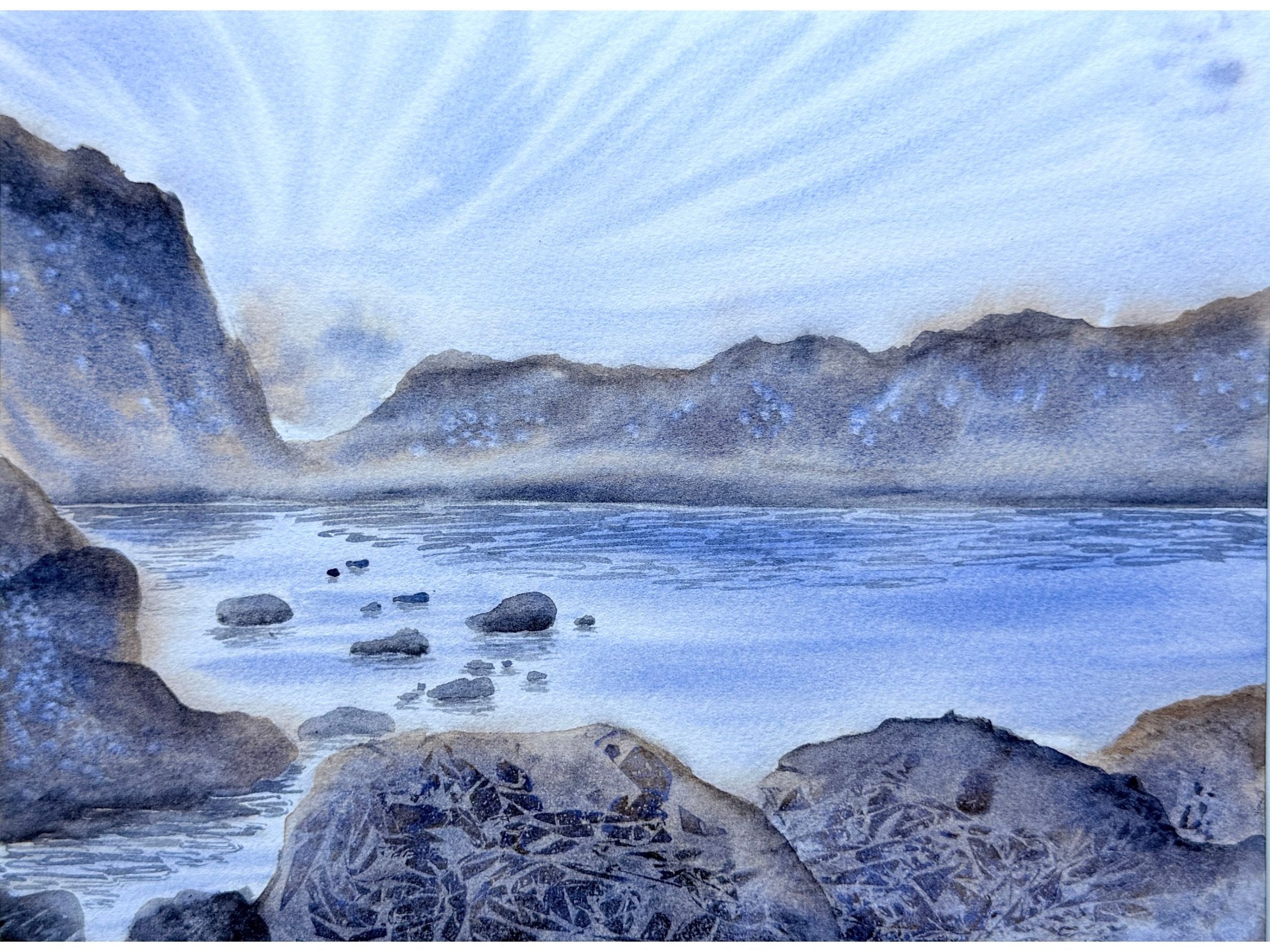 Rocky Mountain - Original Watercolor Painting