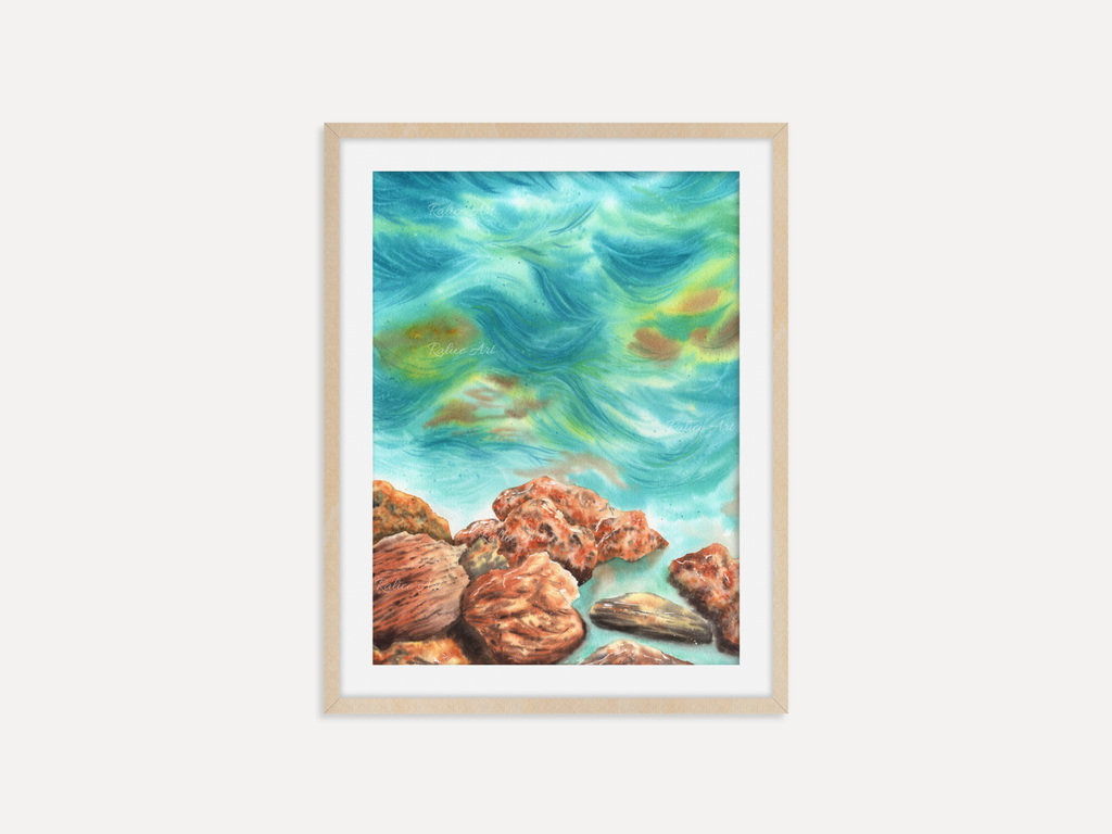 Rocky Seascape - Art Print