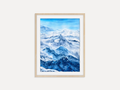 Rolling Hills - Original Watercolor Mountain Painting