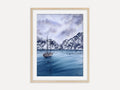 Sail Towards The Mountains - Original Watercolor Painting