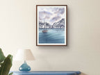 Sail Towards the Mountains - Art Print