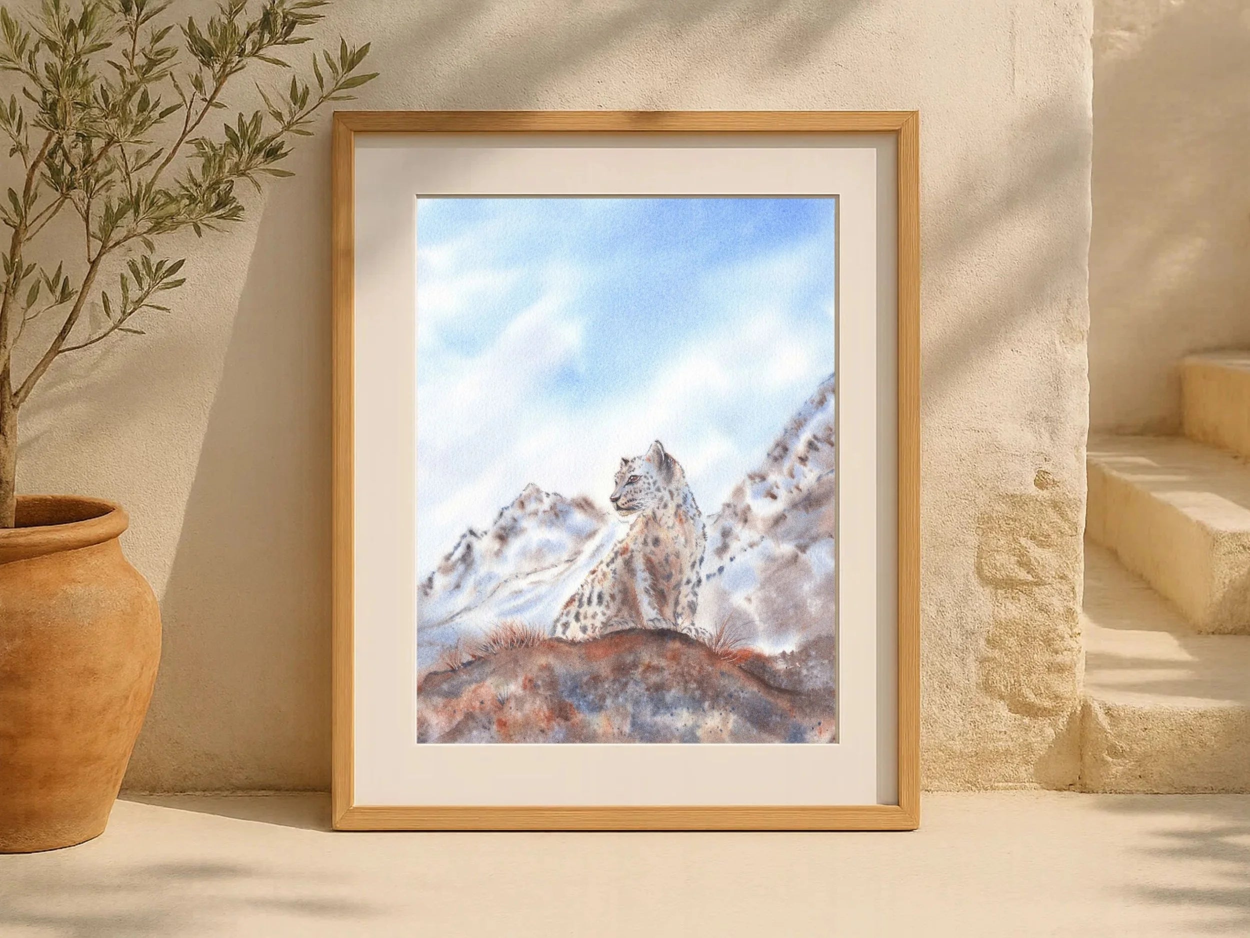 Snow Leopard - Art Print
