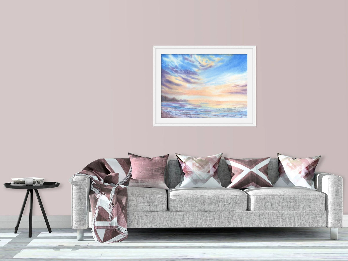 Soft Seascape - Original Watercolor Painting