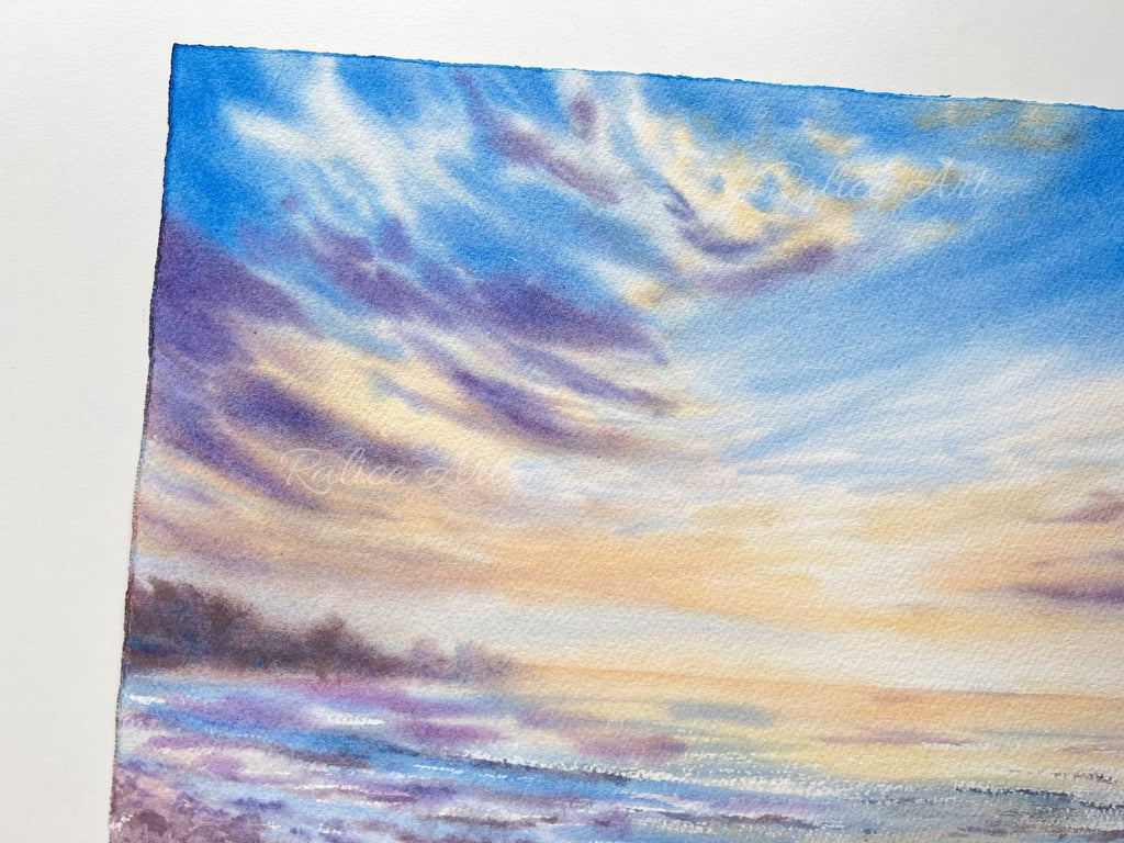 Soft Seascape - Original Watercolor Painting