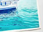 St. Anna - Original Watercolor Painting of a Blue Sailboat