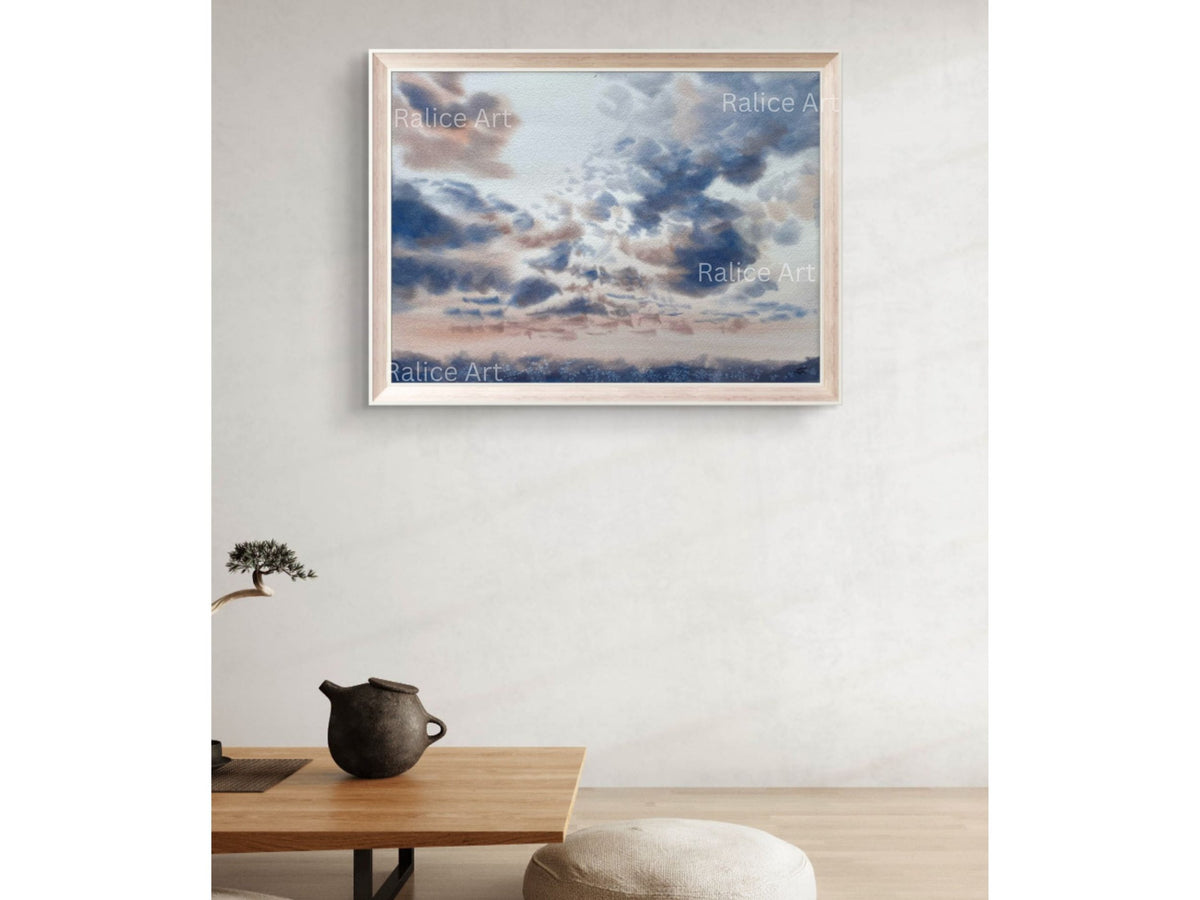 Stratocumulus Clouds - Original Watercolor Painting