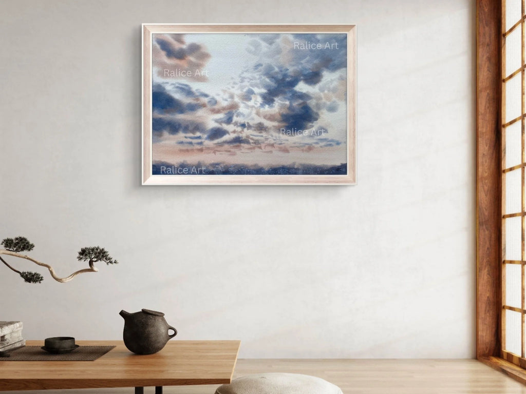 Stratocumulus Clouds - Original Watercolor Painting