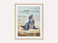 Sunbathing Seal  - Original Watercolor Painting