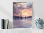 Sailboats Resting in the Harbour - Art Print