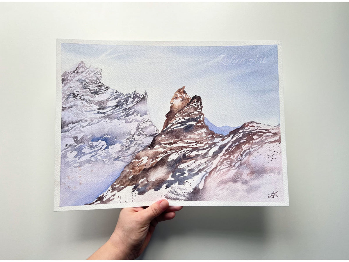 The Stone Warrior - Original Watercolor Painting