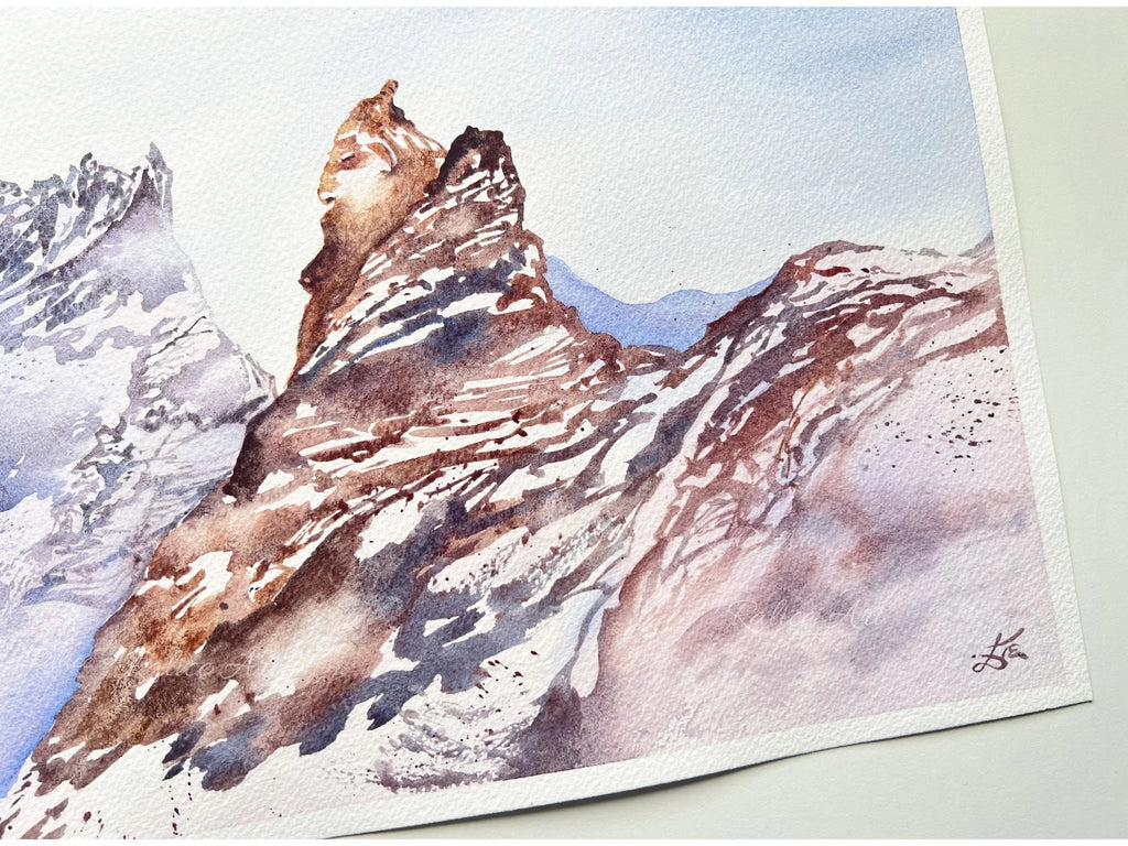 The Stone Warrior - Original Watercolor Painting