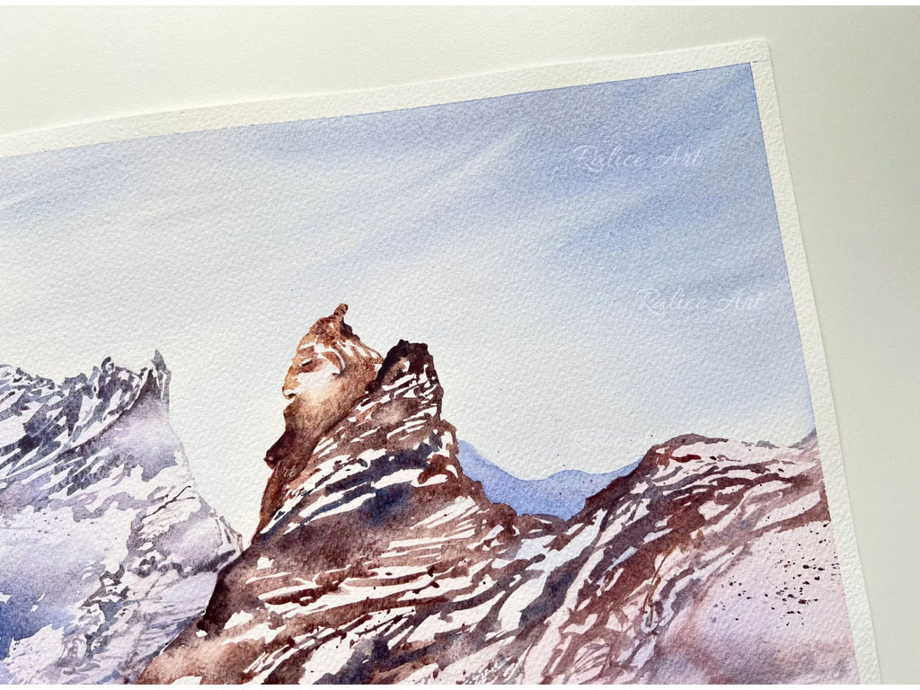 The Stone Warrior - Original Watercolor Painting