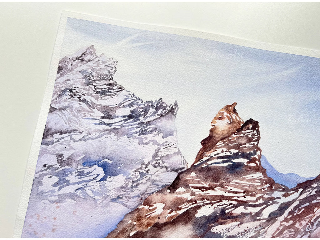 The Stone Warrior - Original Watercolor Painting