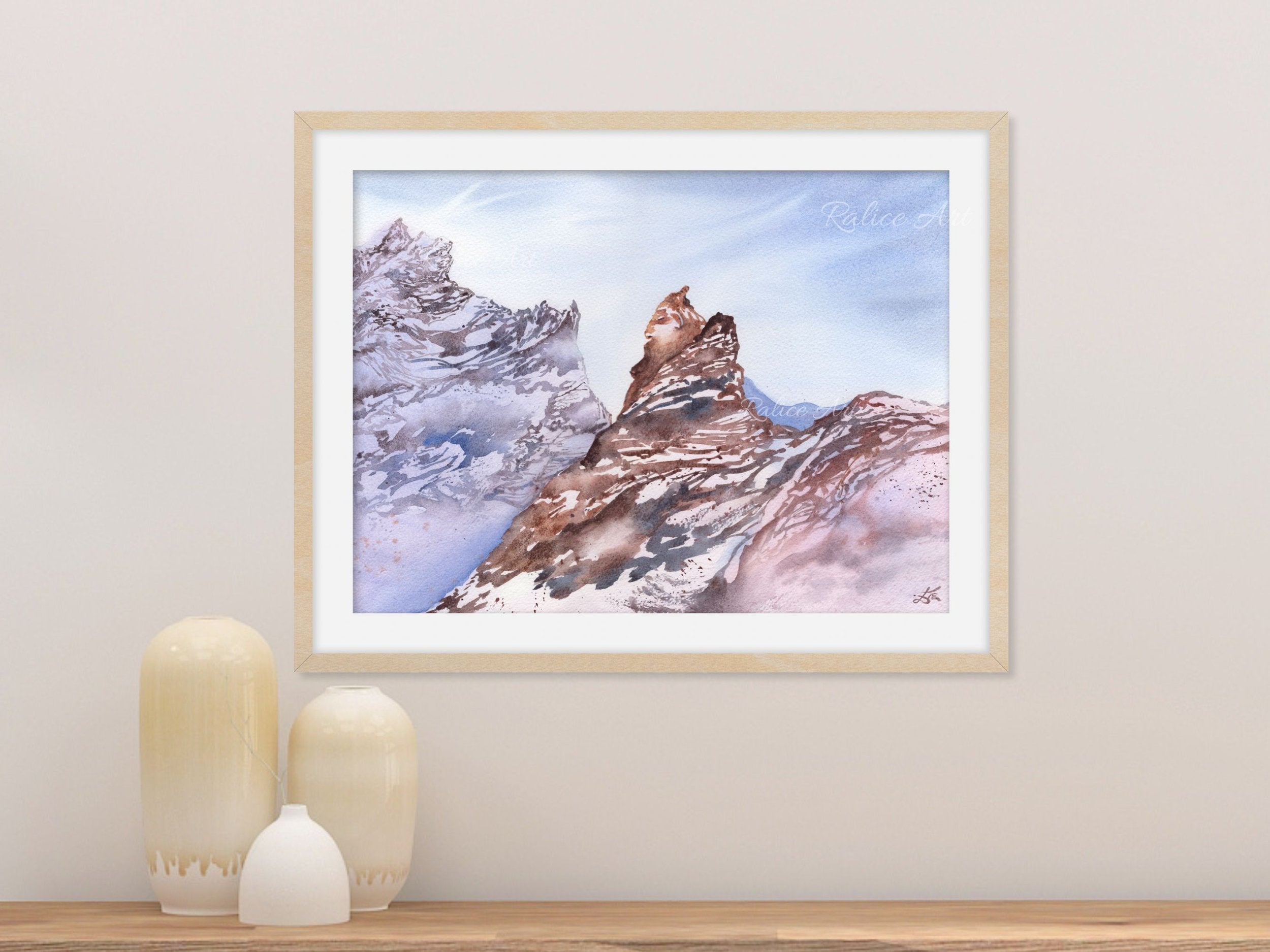 The Stone Warrior - Original Watercolor Painting