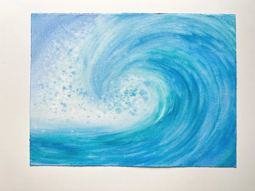 Time for Surfing  - Original Watercolor Painting