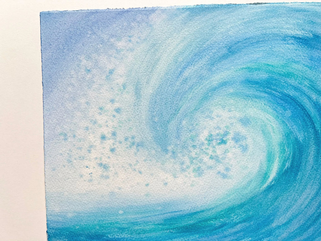 Time for Surfing  - Original Watercolor Painting