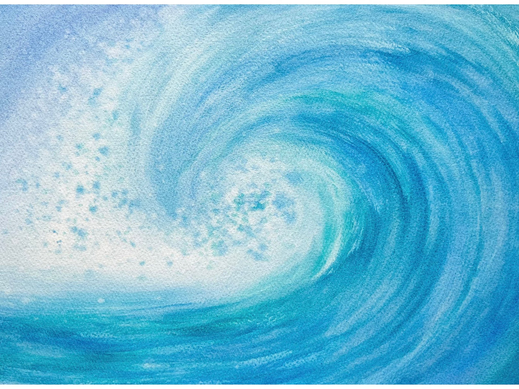 Time for Surfing  - Original Watercolor Painting