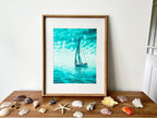 Turquoise Green - Original Watercolor Painting