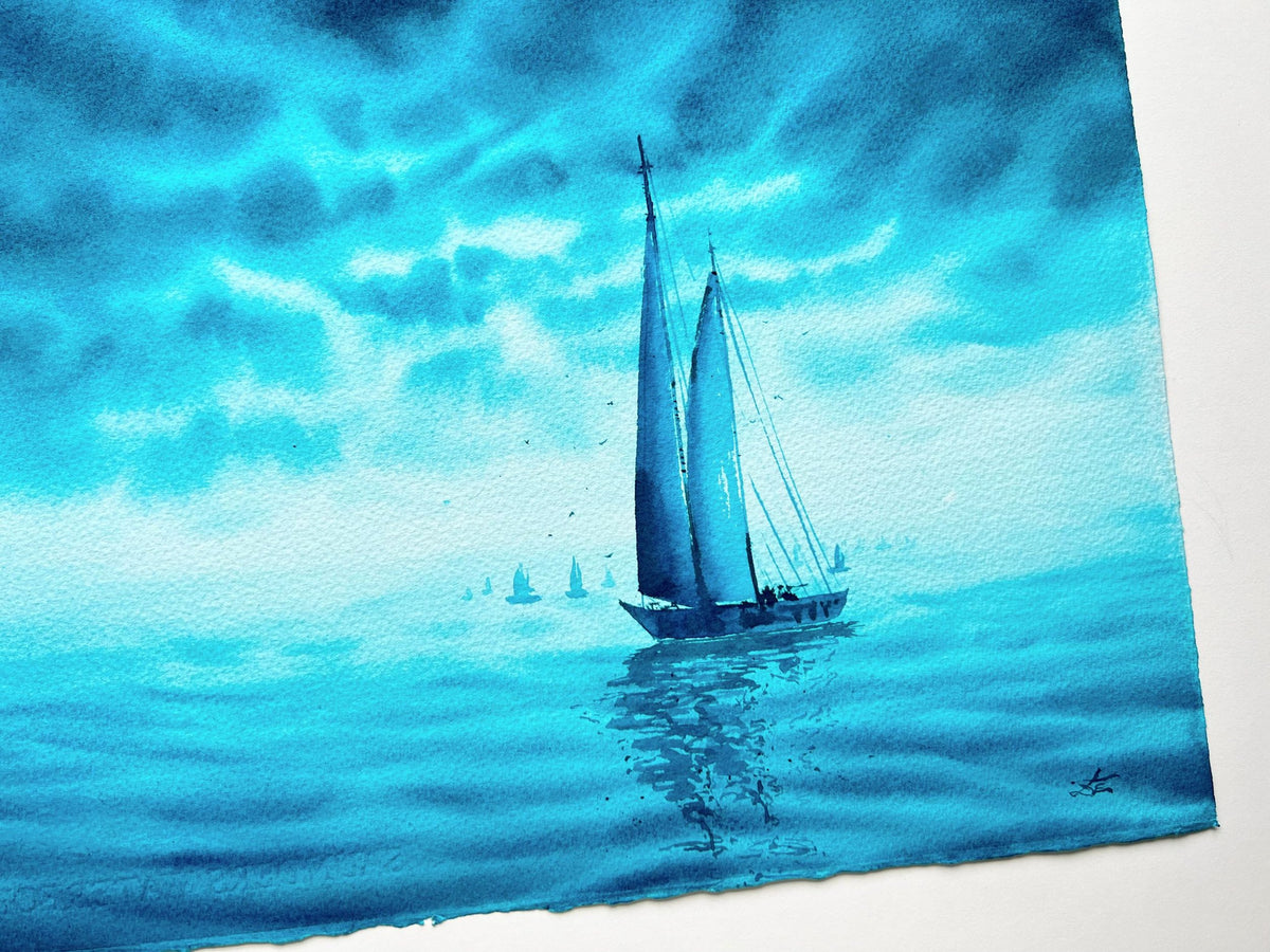 Turquoise Dreams 2 - Original Watercolor Painting