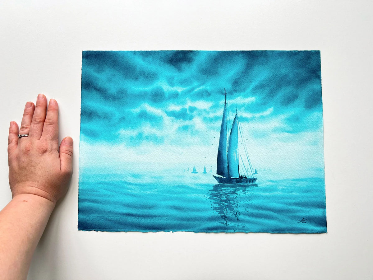 Turquoise Dreams 2 - Original Watercolor Painting