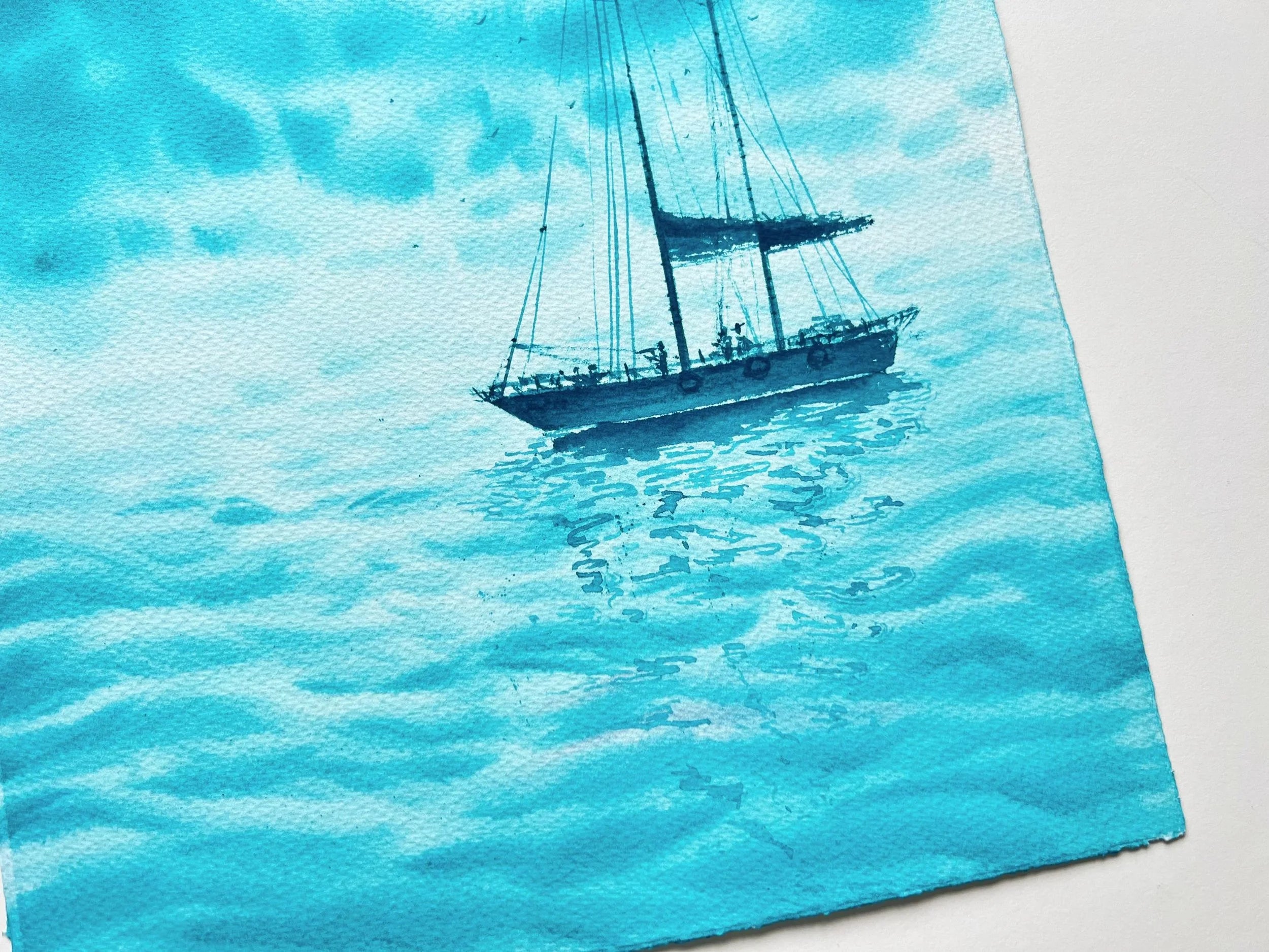 Turquoise Dreams - Original Watercolor Painting