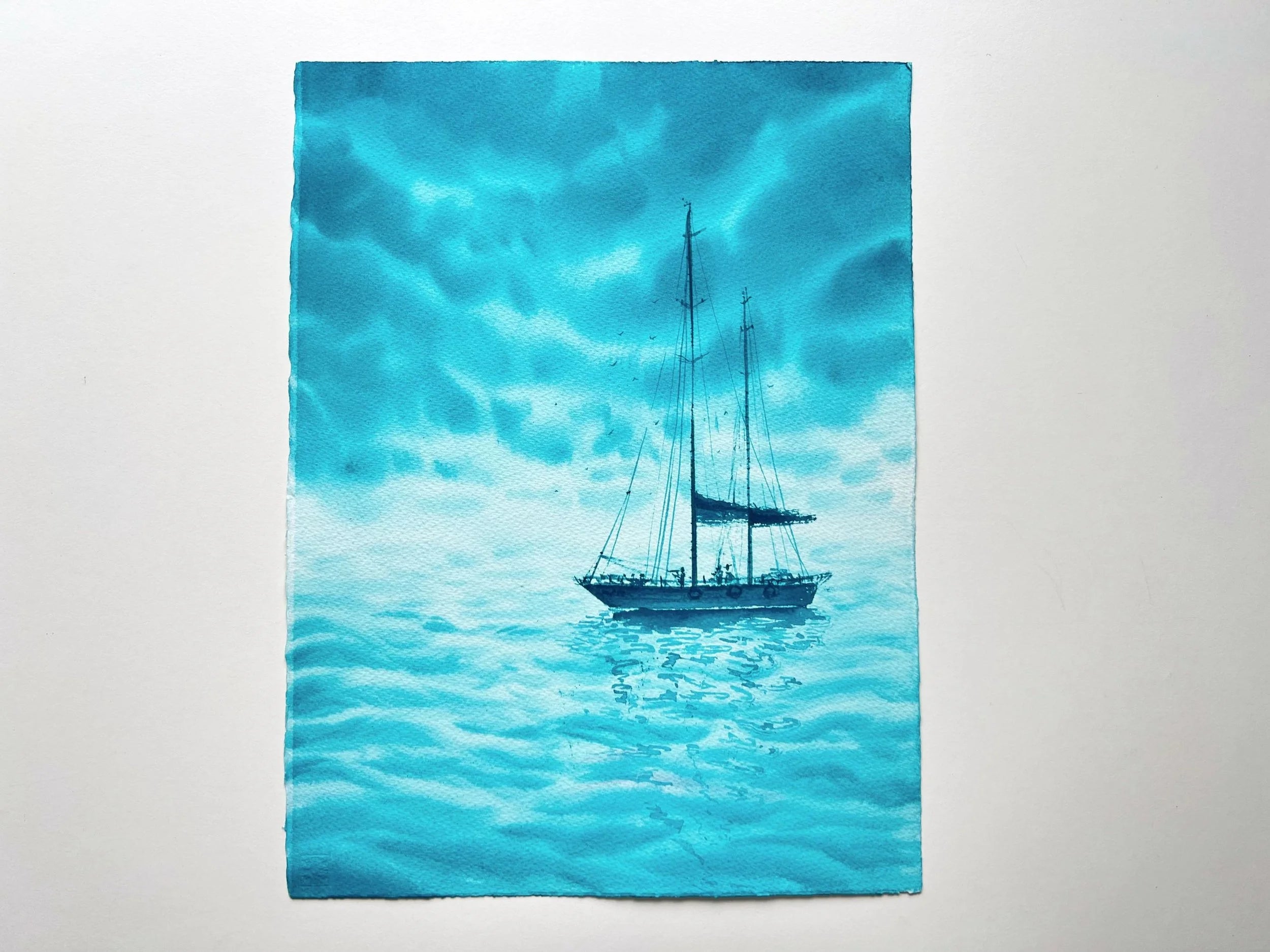 Turquoise Dreams - Original Watercolor Painting